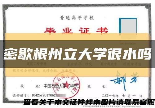 密歇根州立大學很水嗎縮略圖