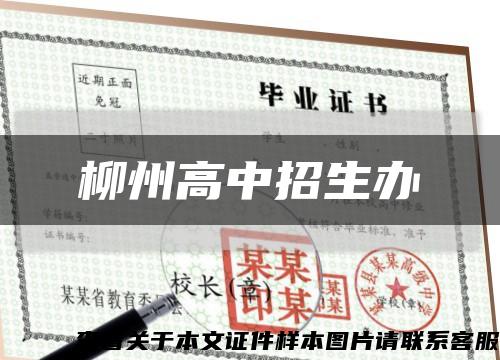 柳州高中招生辦縮略圖