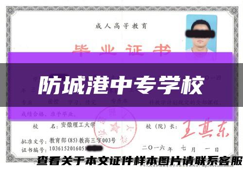 防城港中專學?？s略圖