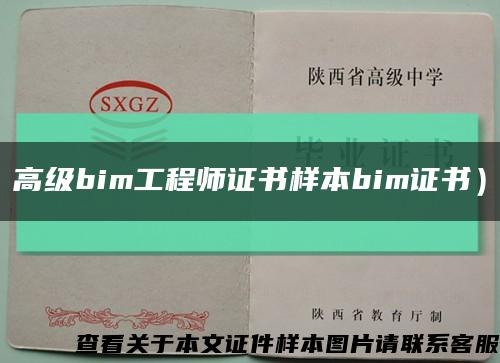 高級bim工程師證書樣本bim證書）縮略圖