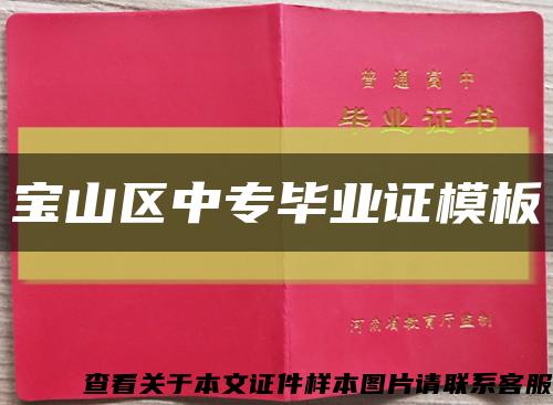 寶山區中專畢業證模板縮略圖