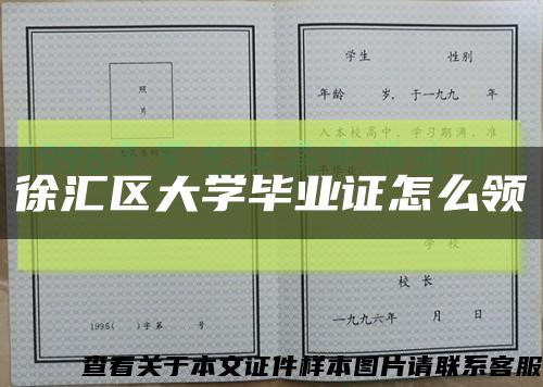 徐匯區大學畢業證怎么領縮略圖