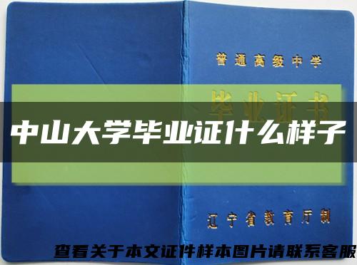 中山大學畢業證什么樣子縮略圖