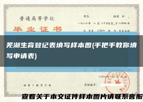 蕪湖生育登記表填寫樣本圖(手把手教你填寫申請表)縮略圖