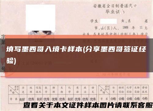 填寫墨西哥入境卡樣本(分享墨西哥簽證經驗)縮略圖