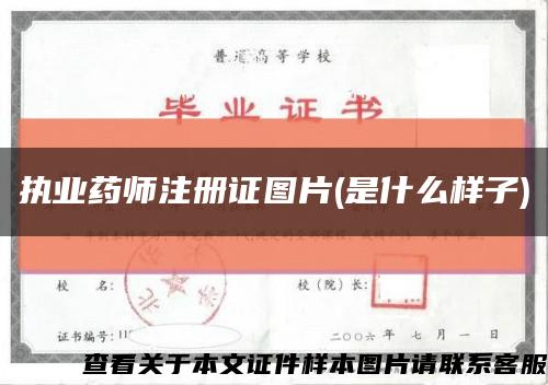 執業藥師注冊證圖片(是什么樣子)縮略圖