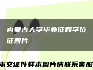 內蒙古大學畢業證和學位證圖片縮略圖