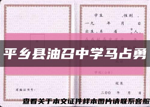 平鄉縣油召中學馬占勇縮略圖
