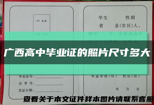 廣西高中畢業證的照片尺寸多大縮略圖