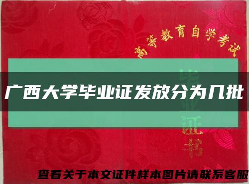 廣西大學畢業證發放分為幾批縮略圖