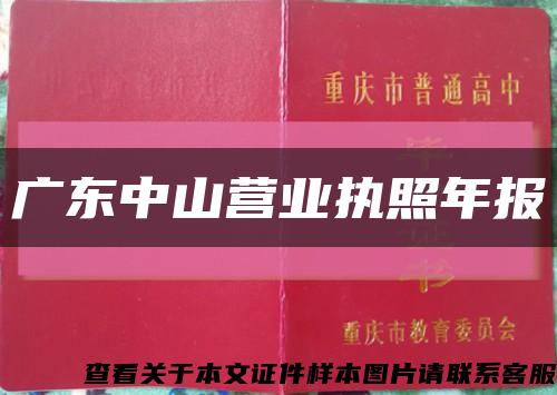 廣東中山營業執照年報縮略圖