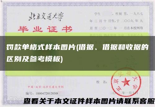 罰款單格式樣本圖片(借據、借據和收據的區別及參考模板)縮略圖