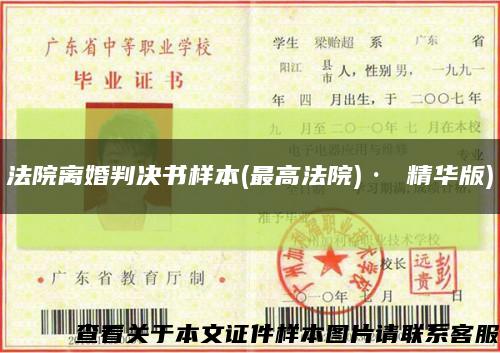 法院離婚判決書樣本(最高法院)· 精華版)縮略圖