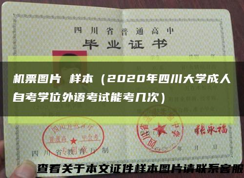 機票圖片 樣本（2020年四川大學成人自考學位外語考試能考幾次）縮略圖