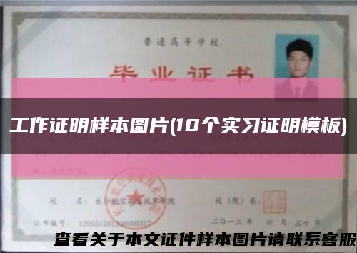 工作證明樣本圖片(10個實習證明模板)縮略圖