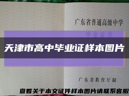 天津市高中畢業證樣本圖片縮略圖
