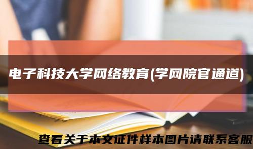 電子科技大學網絡教育(學網院官通道)縮略圖