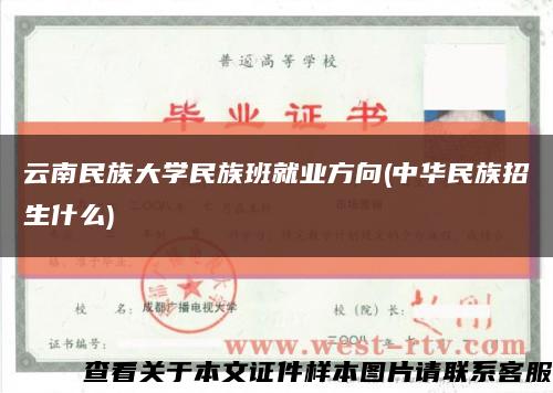 云南民族大學民族班就業方向(中華民族招生什么)縮略圖