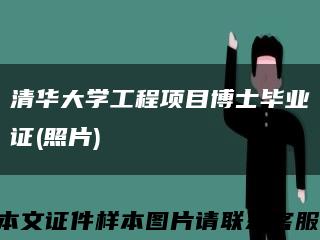 清華大學工程項目博士畢業證(照片)縮略圖