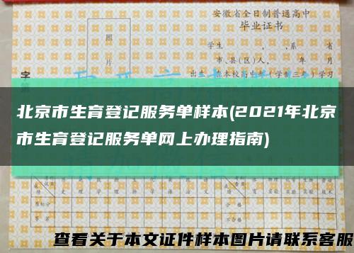 北京市生育登記服務單樣本(2021年北京市生育登記服務單網上辦理指南)縮略圖