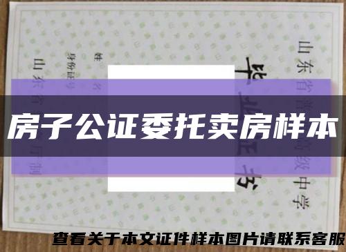 房子公證委托賣房樣本縮略圖