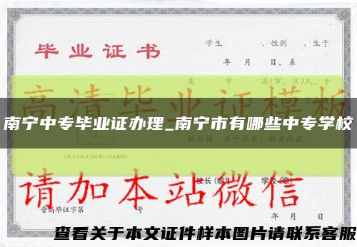 南寧中專畢業證辦理_南寧市有哪些中專學?？s略圖