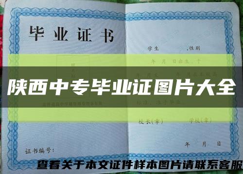 陜西中專畢業證圖片大全縮略圖