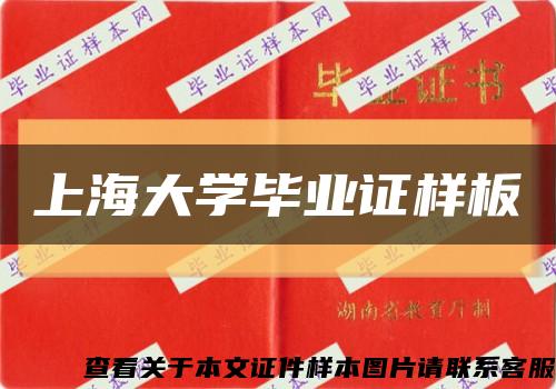 上海大學畢業證樣板縮略圖