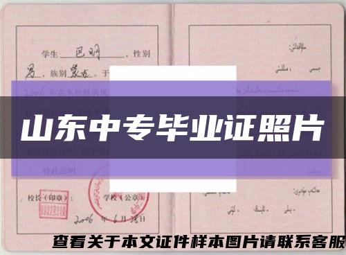 山東中專畢業證照片縮略圖