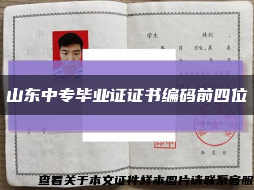 山東中專畢業證證書編碼前四位縮略圖