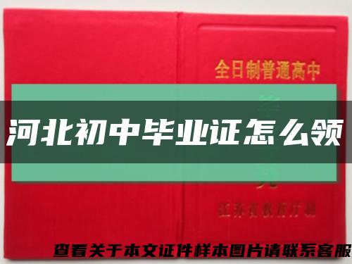 河北初中畢業證怎么領縮略圖