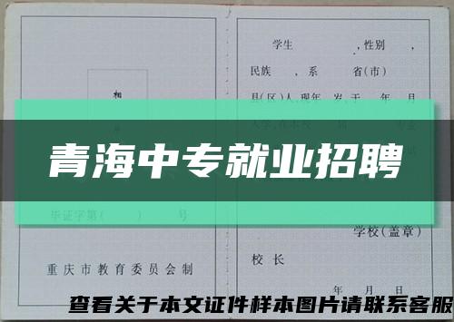 青海中專就業招聘縮略圖