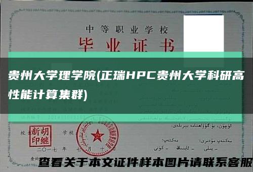 貴州大學理學院(正瑞HPC貴州大學科研高性能計算集群)縮略圖