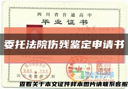 委托法院傷殘鑒定申請書縮略圖