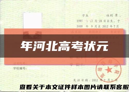 年河北高考狀元縮略圖