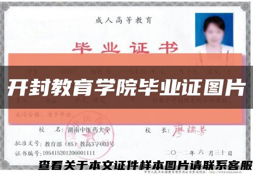 開封教育學院畢業證圖片縮略圖