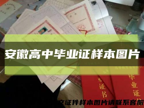 安徽高中畢業證樣本圖片縮略圖