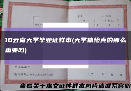 18云南大學畢業證樣本(大學體檢真的那么重要嗎)縮略圖
