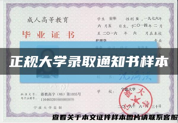 正規大學錄取通知書樣本縮略圖
