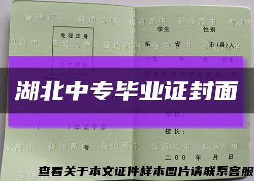 湖北中專畢業證封面縮略圖