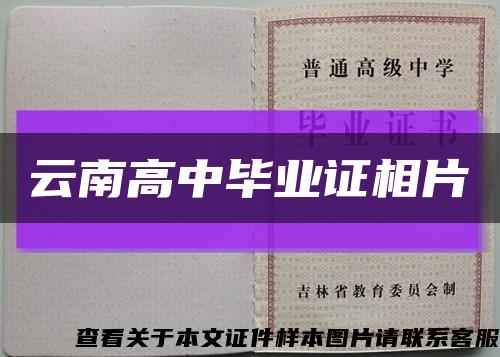 云南高中畢業證相片縮略圖