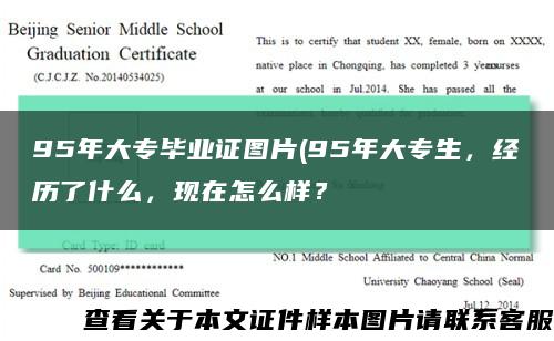 95年大專畢業證圖片(95年大專生，經歷了什么，現在怎么樣？縮略圖