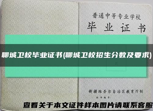 聊城衛校畢業證書(聊城衛校招生分數及要求)縮略圖