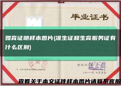 婚育證明樣本圖片(準生證和生育服務證有什么區別)縮略圖