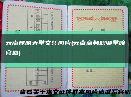 云南昆明大學文憑圖片(云南商務職業學院官網)縮略圖