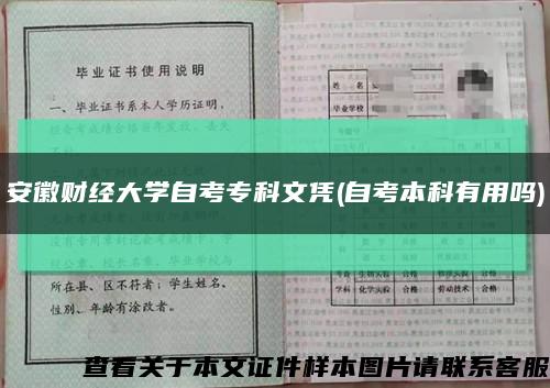安徽財經大學自考?？莆膽{(自考本科有用嗎)縮略圖