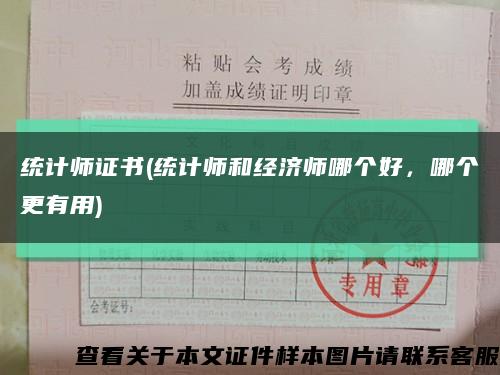 統計師證書(統計師和經濟師哪個好，哪個更有用)縮略圖