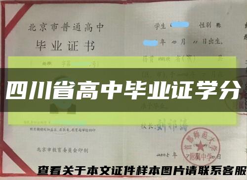 四川省高中畢業證學分縮略圖