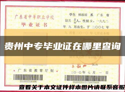 貴州中專畢業證在哪里查詢縮略圖