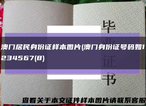 澳門居民身份證樣本圖片(澳門身份證號碼如1234567(8)縮略圖
